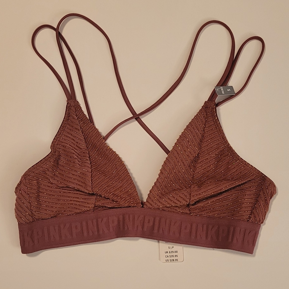PINK Victoria's Secret Women's Strappy Bralette, Small